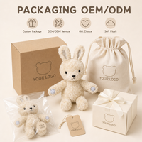 Peluche Lapin Beige Adorable avec Impression de Logo Personnalisé, Emballage Cadeau, OEM ODM, Faible MOQ, Fabricant de Jouets en Peluche