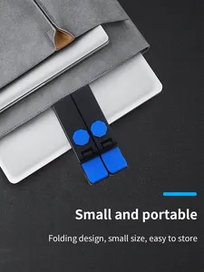 TISHRIC penyangga Laptop dapat dilipat, braket Laptop portabel mendukung penyangga Notebook yang dapat disesuaikan untuk Aksesori Laptop di bawah 15 inci