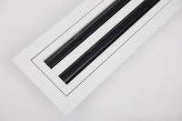 Grille de ventilation d'extérieur HSW moderne en aluminium blanc, durable et réglable, pour retour d'air, système CVC