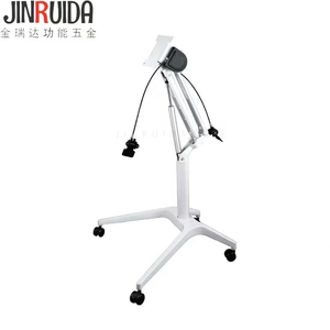 JIN RUI DA Mesa plegable móvil resistente de altura ajustable con ruedas de bloqueo y rango de elevación de 790-1080mm-Escritorio que ahorra espacio - Product Image 3