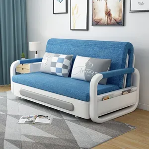 Sofá Cama Seccional Convertible Moderno Tamaño Queen con Almacenamiento, Diseño de Tela Acolchada para Sala de Estar o Uso en Hoteles - Product Image 3
