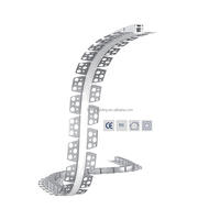 Profilé LED en aluminium ALP213-RC à pliage supérieur/latéral avec diffuseur en silicone pour éclairage de plafond et d'armoires en cloisons sèches