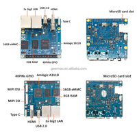 Banana Pi BPI-M2S, 4GB de RAM, 16GB, EMMC S922x, WiFI integrado, BT, módulo PoE, cámara MIPI DSI, pantallas de desarrollo, placas Banana Pi M2S