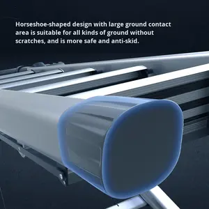 Scala a Pioli Pieghevole in Lega di Alluminio Multifunzione per Interni, Capacità di Carico 150kg, Design Minimalista - Product Image 3