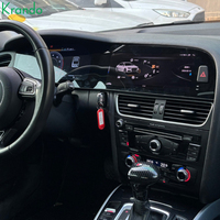 Krando Android Stereo GPS Multimedia + Virtual Digital Instrument Cluster untuk AUDI A4 A4L A5 2009-2015 Wireless Carplay Stereo