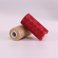 Usine de Guangzhou 50m fil de cire plat fil de cire 0.8mm polyester fil à coudre pour sac en cuir