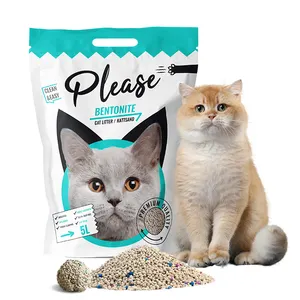 Muawu Easy Clean Cat Litter Proveedor de arena Baja absorción de polvo Fast Bentonite Cat Litter