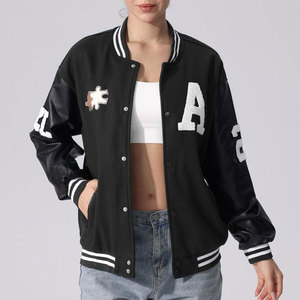 New Winter Collection <b>Women</b> Varsity <b>Jacket</b> Stand Printed Breathable Canvas <b>Lightweight</b> Comfortable Fit Casual Wear Best Selling - Product Image 4