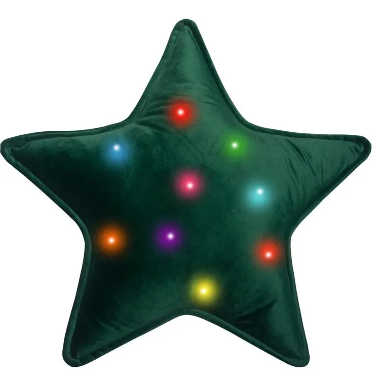 Peluche de estrella de la noche brillante LED, almohada luminosa, Animal de peluche suave, juguete personalizado