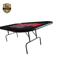 Langer 96-Zoll Moderner Luxus-Roulette- & Pokertisch mit Verstärkten Klappbaren Beinen für Casino-Glücksspiel