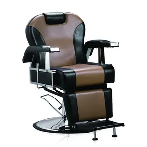 BEIMENG Offre Spéciale chaise de barbier Salon de beauté hydraulique noir et chocolat cuir devoir OEM cheveux lourds emballage meubles