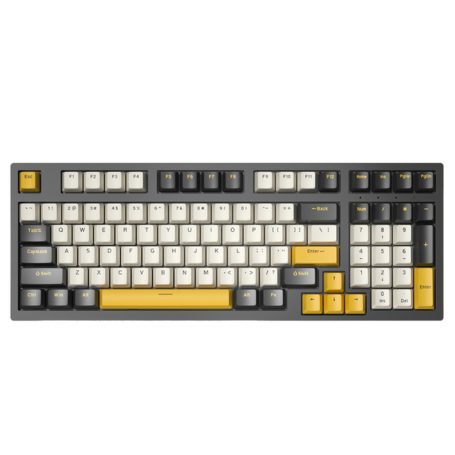 Wholesale Professional Wired Office Keyboard Multiple Color Mechanical Keyboards 97 Keys 50M Long Lifetime  for PC Laptop