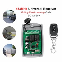 Nuevo Modelo de Interruptor de Control Remoto Inalámbrico WIFI+RF de 2 Canales, 315/433.92MHz, Material ABS y Metal, Código de Aprendizaje para Puerta de Garaje, 1 Año