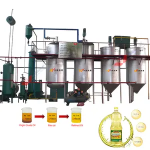 3-5t High-quality edible oil refining production line/sunflower soybean palm oil refinery machine