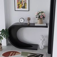 Table minimaliste moderne en bois contre le mur Table de porche pour salon UseGlamorous Furniture