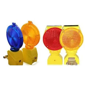 Vert jaune ambre rouge bleu alimenté par batterie LED Barrière de construction routière Sécurité routière Barricade Avertissement Clignotant - Product Image 5