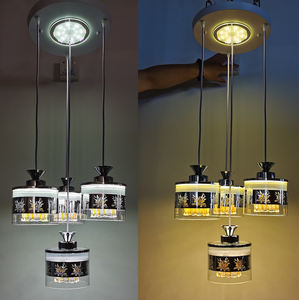 Lampu gantung LED Modern, lampu gantung kaca led untuk meja makan dapur ruang tamu lampu gantung (2260/3 + 1) - Product Image 1