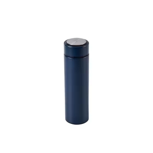 500ml Blue Matte Rubber Paint Stainless Steel Vacuum <b>Flask</b> Double Wall <b>Insulated</b> Water Bottle for Business Travel - Product Image 2