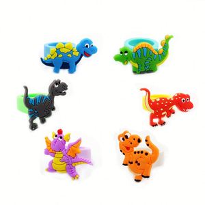 Bulk Dinosaur Finger <b>Rings</b> for <b>Kids</b> - Colorful PVC Soft Rubber Cartoon Animal <b>Rings</b> Birthday Party Favor Toy Gifts - Product Image 3