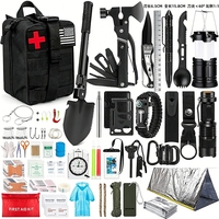 Équipement de camping en plein air, kit de survie multifonctionnel en cas d'urgence, ensemble d'outils 14 en 1, outil de camping multifonction en acier inoxydable