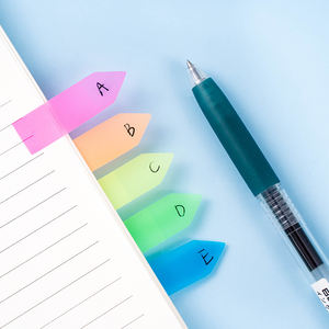 ร้านค้าทางกายภาพขายร้อนมันหมายเหตุโพสต์100แผ่นบันทึกเหนียวกาวตนเองโปร่งใสธงหน้าบันทึกที่กำหนดเองแผ่นบันทึก - Product Image 3