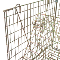 Conteneurs de stockage pliables et empilables en treillis métallique, cages à palettes en métal galvanisé à chaud, bacs logistiques d'entrepôt