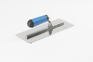 Outils professionnels pour le collage de plaques de plâtre, truelle en acier inoxydable avec manche bimatière, truelle à plâtrer à dents carrées - Product Image 4