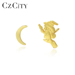CZCITY Factory 18K Gold Plated S925 Earing 2023 925 Sterling Silver Jewelry Fashion Set Real Woman Women's Earring