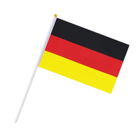 Drapeau allemand personnalisé imprimé recto-verso en polyester 14x21cm pour tous les pays