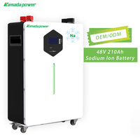 5kWh 10kWh 48V 210ah desain Split baterai Sodium Ion rumah sistem penyimpanan energi dinding dipasang untuk tenaga surya