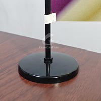 Drapeaux de bureau personnalisés de style japonais, mini-drapeaux en forme de couteau, impression numérique, tissu polyester brillant 150g, mât de drapeau en ABS, usine OEM