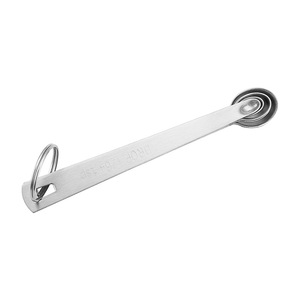 Stainless Steel 5 Piece Measuring Spoon Set Long Handle Dishwasher Safe For Kitchen Cooking Baking - Product Image 2