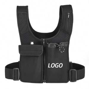 Double Pocket Waterproof Zipper Running Chest Bag New Design Trending Hot Sale Outdoor Sport Running Jogging Cycling - Product Image 2