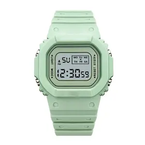 Manufacturers wholesale male and female students square transparent electronic watch