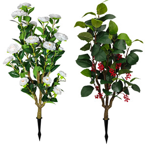 CAWELL Arbre artificiel <span class=keywords><strong>de</strong></span> cyprès topiaire d'extérieur/d'intérieur avec kit <span class=keywords><strong>de</strong></span> fixation au sol, 2 arbustes pour jardinières <span class=keywords><strong>de</strong></span> véranda, 60 cm, éco-responsable, <span class=keywords><strong>persistant</strong></span> - Product Image 2