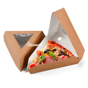 Caja de Pizza Triangular Individual Desechable con Ventana - Product Image 1
