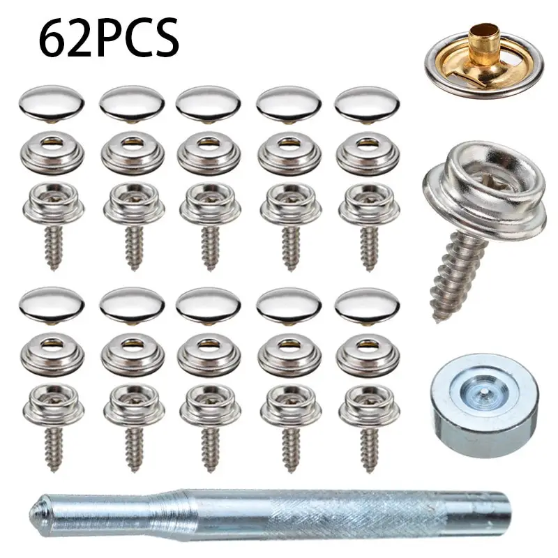 15 mm snap button 20 Sets PP Bagged cross-border baby crib fixed tent snap fastener supporting tools