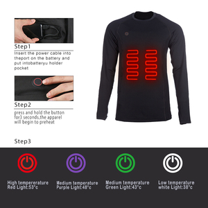 Giacche invernali personalizzate di alta qualità Usb 5V grafene camicia di riscaldamento elettrico da uomo in motoslitta ciclismo biancheria intima - Product Image 2