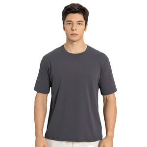 Camiseta de color sólido de estilo básico para <span class=keywords><strong>hombre</strong></span> de estilo Lulu, camisetas deportivas para correr, camiseta de entrenamiento para <span class=keywords><strong>hombre</strong></span> de secado rápido <span class=keywords><strong>XXL</strong></span> - Product Image 1