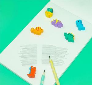 Animal Dinosaur Shaped Creative Bucket Rubber <strong>Eraser</strong> Student Gift Mini Cartoon Cute Rubber <strong>Eraser</strong> School Stationery Supplies - Product Image 3