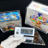 Boîte de présentation en acrylique arrondie RAYYI, boîte de rangement pour cartes de jeu TCG, transparente, avec fermeture magnétique N52, protection UV à 99,9%
