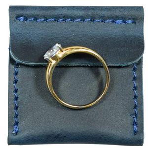 Vintage genuine leather wedding ring bag, engagement ring <b>box</b>, travel diamond ring <b>storage</b> bag, earring and bracelet bag, - Product Image 4