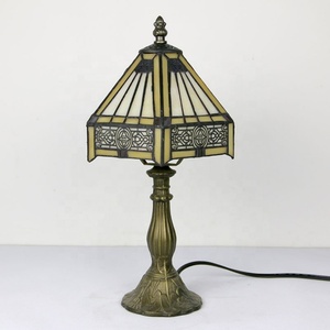 The Classical LongHuiJing 8 Inch Dragonfly <b>Rose</b> Tiffany Home Table Lamp Stained Glass - Product Image 2