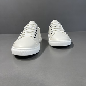 Sneakers en <span class=keywords><strong>cuir</strong></span> <span class=keywords><strong>blanc</strong></span> pour homme de luxe, motif floral, fermeture à lacets, chaussures tendance haut de gamme, toutes saisons - Product Image 3