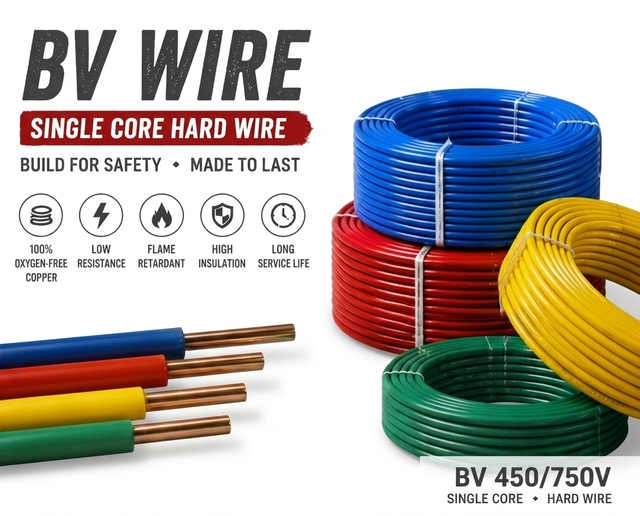 Premium LSZH Flame Retardant BV THW H07V-U Copper Cable 2.5-25mm² Heat Moisture UV Resistant Durable for Power Installation