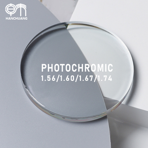 Lunettes photochromiques 1.56 photo gris simple vision bleu coupe protection UV résine extérieur changement de couleur verres de lunettes - Product Image 4