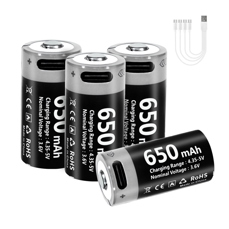 3 0V CR123A Camera Battery 650mAh
