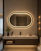 Miroir intelligent Android TV sans cadre, miroir de salle de bain à écran tactile LED, haut-parleur Bluetooth, anti-buée, rétroéclairé, IP44, hôtel