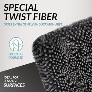 Toalla de Microfibra Tejida con Bucle Retorcido para Secado, 1400gsm, 70x90cm, Doble Cara, Secado Rápido, Ecológica, para Detallado Automotriz - Product Image 5