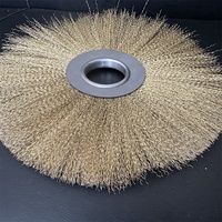 Brosses de roue en fil d'acier cuivré de différentes tailles personnalisées pour le polissage antirouille